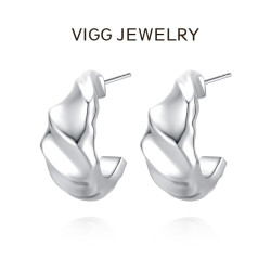 VIGG JEWELRY VIGG 铜合金耳饰 流沙耳钉 气质轻奢时尚百搭小众简约个性设计感