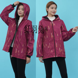 男女短款罩衣羽绒服长款外套围裙工作服加绒加厚防水防油耐脏大褂