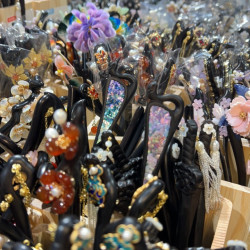优质手工气质优雅黑色百搭秋冬复古精致清新发簪簪子