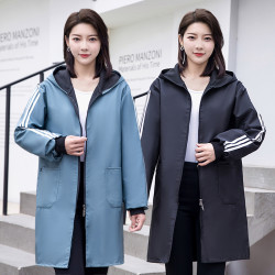 秋冬罩衣大人加厚围裙长袖加绒外套防水女时尚家用厨房定制工作服