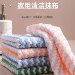 不沾油不掉毛抹布吸水洗碗布厨房清洁布小毛巾加厚擦桌擦碗百洁布