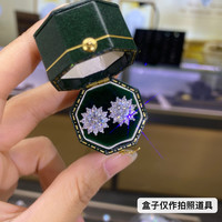 网红爆款1ct大太阳花s925银针耳钉/e62