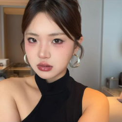 合金耳饰 超显脸小！银河瀑布素圈耳圈简约气质小众高级感金属耳环