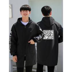 凯惠德 加绒长袖工作服男士上班干活耐磨防污围裙女工厂专用定制印字罩衣