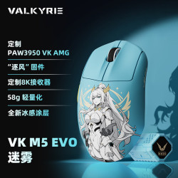 VALKYRIE VK M5 EVO MIST 迷雾PAW3950电竞鼠标无线电脑外设游戏电竞中大手适用型 600mAh