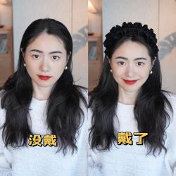 丝绒发箍秋冬简约高级感黑色褶皱发箍23110706B