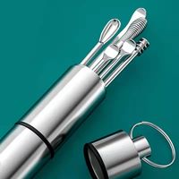 流行掏耳勺不锈钢采耳工具套装耳朵清洁器便携