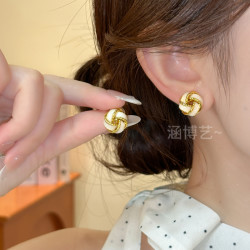 铜合金耳饰 本命年同心结新年绣球蚊香盘无耳洞耳夹