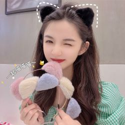 布艺发饰 可爱猫耳朵发箍女洗脸毛绒发卡超萌发饰发带头箍