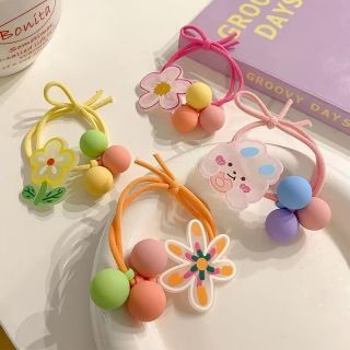 儿童头绳小女孩不伤发弹力好女童发圈橡皮筋发饰可爱花朵头饰发绳