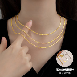 金美澳 链子925银 满天星项链首饰女款高级感氛围感配饰品锁骨链
