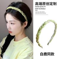 麻花珍珠发箍女夏季气质压发发窟森林系仙女发捆小清新高级感发饰