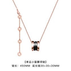 钛钢项链 锁骨链钛钢小马项链时尚百搭小蛮腰小众设计夏季项链女