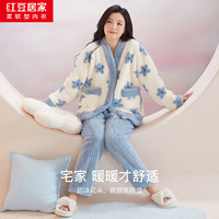 红豆居家 秋季印花开衫长袖睡衣套（限时5折）