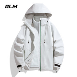 GLM 秋冬季户外登山防水防风情侣外套风衣2024日系三合一冲锋衣男