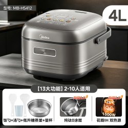 美的 IH电饭煲钛不锈钢花瓣双热源4L升家用3-4人无涂层稻香电饭锅