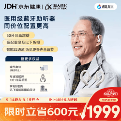 科大讯飞 耳背式数字助听器老年人耳聋耳背专用重度隐形年轻人气传导 鸿语03