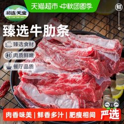 祁连天宝 牛肋条甘肃祁连山黄牛牛肋肉散养牛肉去骨牛肋条肉生鲜烧烤食材