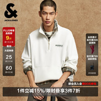 杰克琼斯 225433033 绒感面料 A42奶白 S 男士卫衣