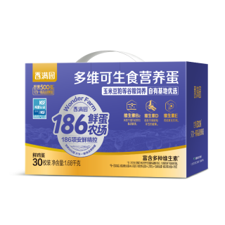 香满园 多维可生食鸡蛋30枚鲜鸡蛋礼盒1.68kg可生食营养蛋