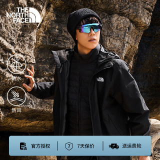 北面 8FHW JK3 三合一冲锋衣 黑色 2XL