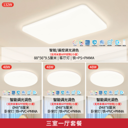 雷士 全光谱智能吸顶灯 IP40防蚊虫01-三室一厅【包安装】