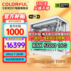 七彩虹 AI设计渲染 台式机组装电脑主机 RTX5080 16G显卡 水冷系统  Core Ultra 7 265K RTX 5080 16GB 1TB