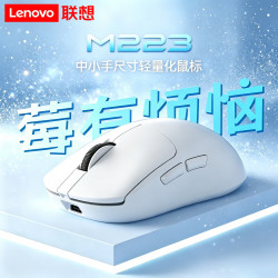 联想 无线蓝牙鼠标无线鼠标静音可充电轻量化双模鼠标mac台式笔记本电脑ipad平板手机通用办公鼠标M223 M223白色-双模版-左右静音按键