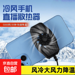 手机散热器 可调节SL16背夹半导体散热器 风扇制冷神器降温静音直播电竞黑鲨 适用苹果一加小米 大功率-背夹