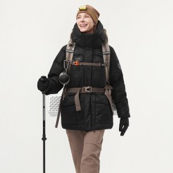 坦博尔 户外极寒羽绒服登山运动高保暖收腰短款工装风外套防寒95绒