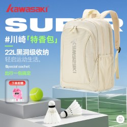 KAWASAKI 羽毛球包双肩背包男女款青少年大容量运动包便携收纳