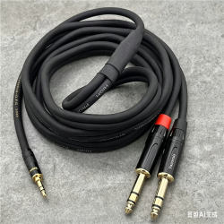 DRACO 3.5转双6.5立体声音频线电脑3.5一分二6.35大三芯平衡trs有源音响 黑色 直头（专业级降噪屏蔽线） 10米