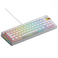 glorious 游戏机械键盘 65%紧凑型 Hall Effect快速触发 8K轮询 热插拔磁性开关 白色双射PBT键帽