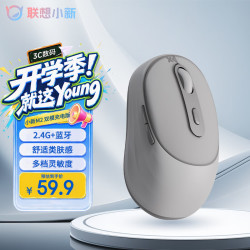 联想 小新M2 双模无线蓝牙 灰色 鼠标
