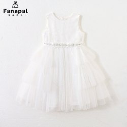 法纳贝儿童装2026新款表演服女童生日礼服裙小女孩演出服优雅裙子