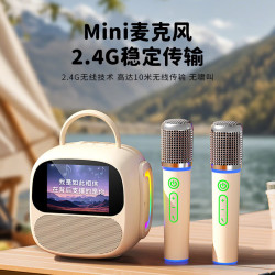 SE SOBAST KN14音响家庭k歌一体机麦克风话筒k歌家用音响户外便携情人节年会奖品生日礼物实用员工伴手礼