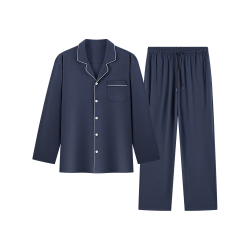 京东京造 桑蚕丝棉 烟灰色 XL 男士家居服套装