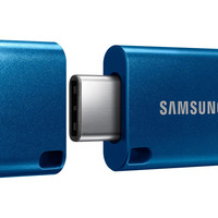 三星 Type-C接口U盘 128GB大容量 USB3.2高速读取400MB/s 防水防震 笔记本平板手机通用 蓝色便携 robin 蓝 128GB
