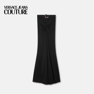 VERSACE JEANS COUTURE 女士罗纹垂褶长款半身裙