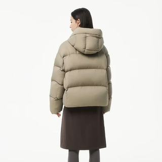 坦博尔 TBF530360D 连帽短款羽绒服 松木棕 XL