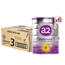 a2 紫白金三段婴幼儿奶粉成长配方牛奶粉3段6罐装（1-4岁）正品xs