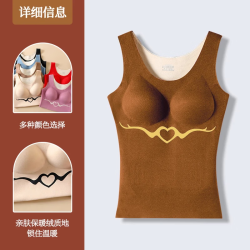 芬腾可安 保暖内衣固定胸垫无钢圈德绒高弹透气无痕孕妇也可穿（买一送一）