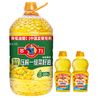 多力 臻选菜籽油5.17L+葵油238ml*2 压榨食用油