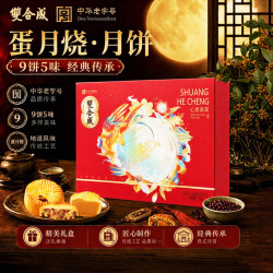 双合成 月饼礼盒 蛋月烧月饼  心意满满礼盒720g（9饼5味）
