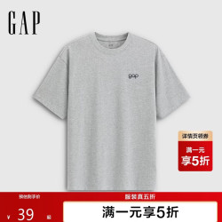Gap 男女装2026春季新款logo印花宽松圆领短袖T恤上衣854722