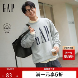 Gap 男女装2026早秋logo印花抓绒圆领宽松卫衣上衣1SS623909