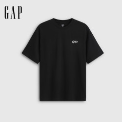 Gap 男女装2026夏季新款logo印花宽松圆领短袖T恤上衣854722 黑色 2XL (185/104A) 亚洲尺码