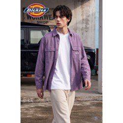 Dickies 帝酷适2026新男士纯棉长袖工装衬衫翻领纯色男女情侣衬衫