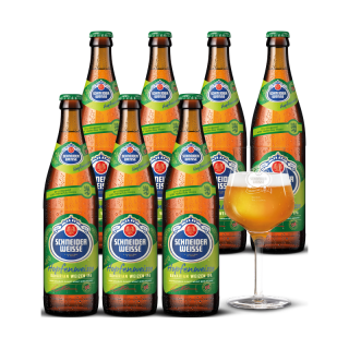 施耐德 施纳德5号多花 小麦啤酒 500mL×7瓶+1酒杯 德国进口 中秋礼品