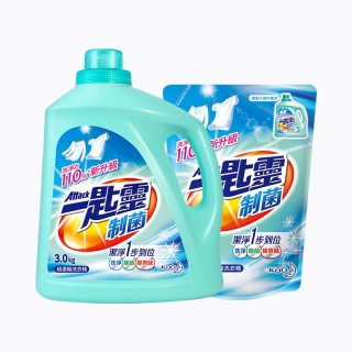 移动端：花王 洁霸洗衣液洁净浓缩去渍制菌防螨除异味家用3kg*2瓶
